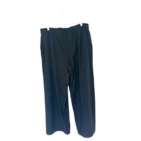 Eileen Fisher Pants Black Basic Straight Leg Office Career Casual Business Large - Picture 8 of 11